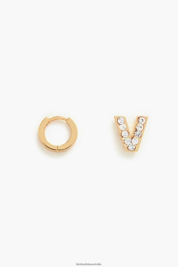 Accessories 4062VZ1170 V Bimba Y Lola Letter Mini Hoop Earrings