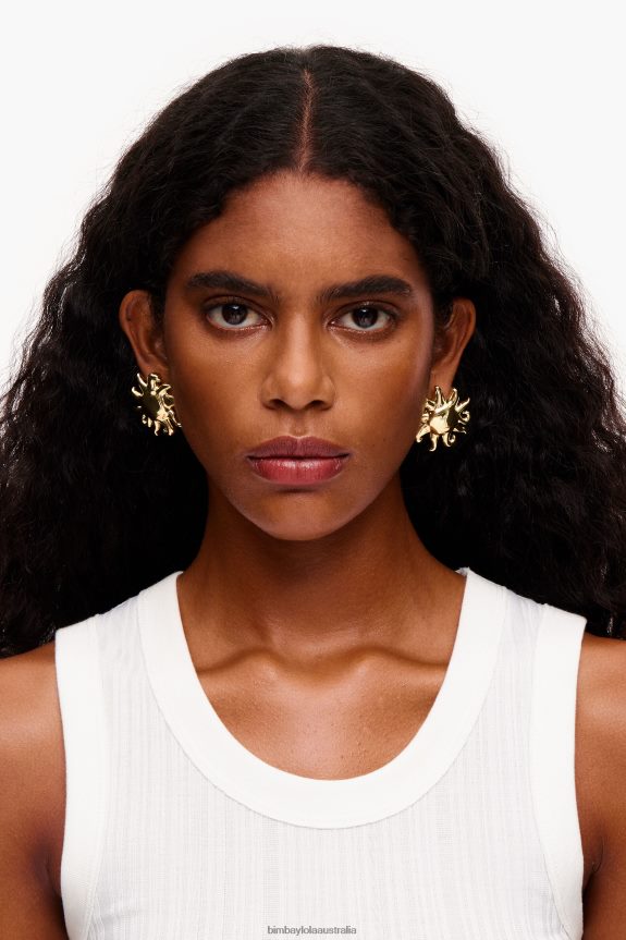 Accessories 4062VZ706 Golden Bimba Y Lola Sun Earrings