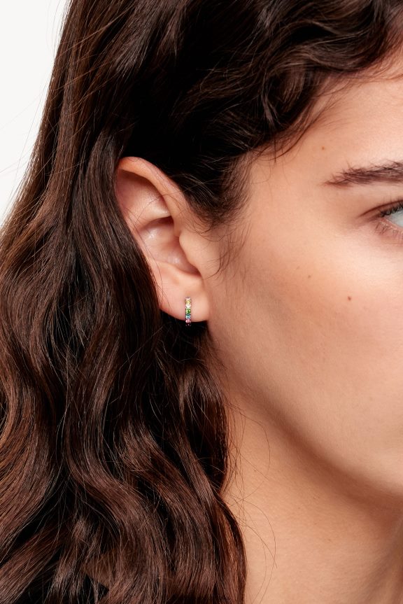 Accessories 4062VZ719 Silver Bimba Y Lola Mini Hoop Earrings