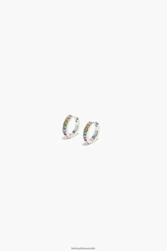 Accessories 4062VZ719 Silver Bimba Y Lola Mini Hoop Earrings