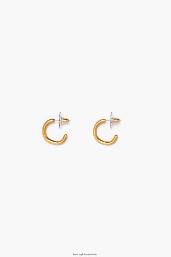 Accessories 4062VZ762 Gold Bimba Y Lola Matte en Hoop Earrings