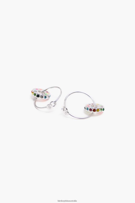 Accessories 4062VZ813 Silver Bimba Y Lola Hoop Earrings