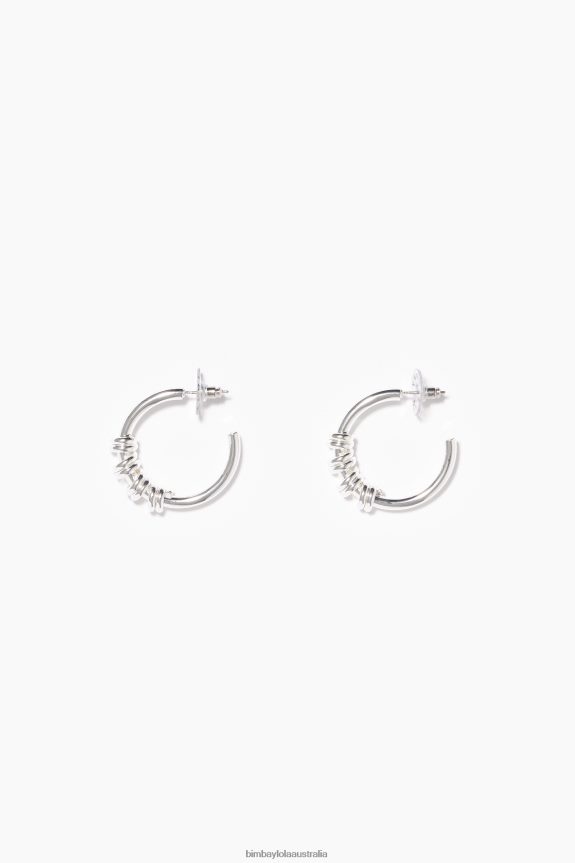 Accessories 4062VZ815 Silver Bimba Y Lola Spiral Hoop Earrings