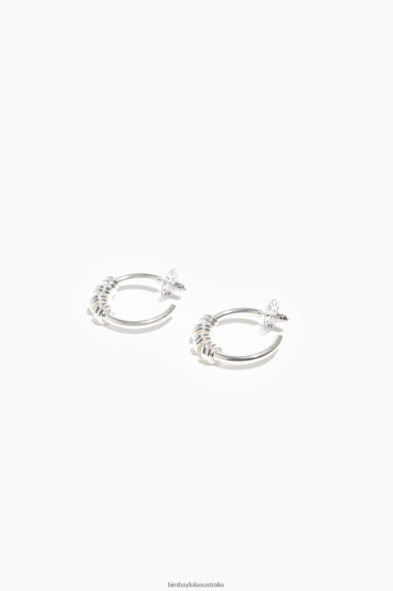 Accessories 4062VZ815 Silver Bimba Y Lola Spiral Hoop Earrings