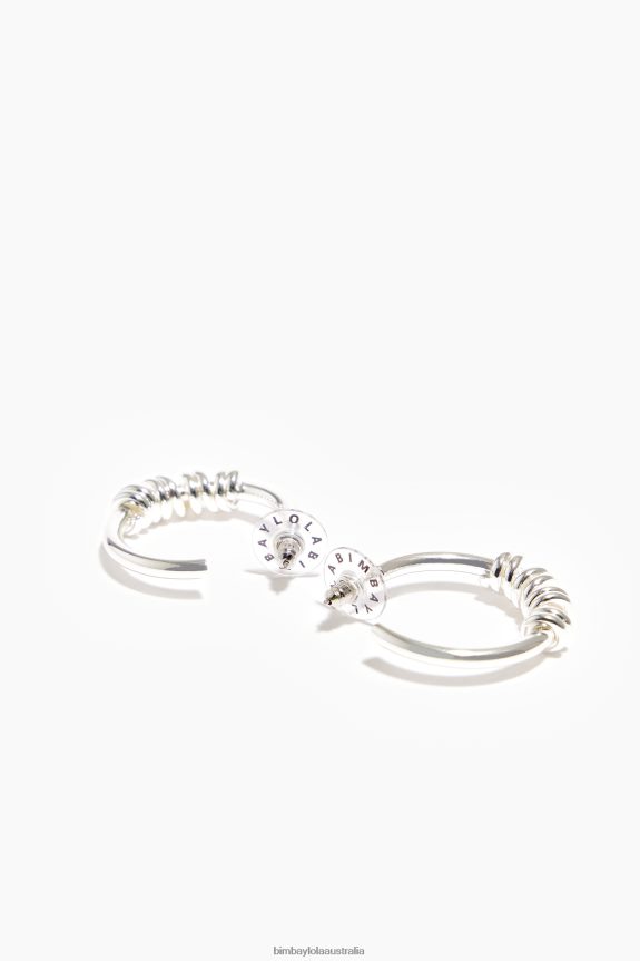 Accessories 4062VZ815 Silver Bimba Y Lola Spiral Hoop Earrings