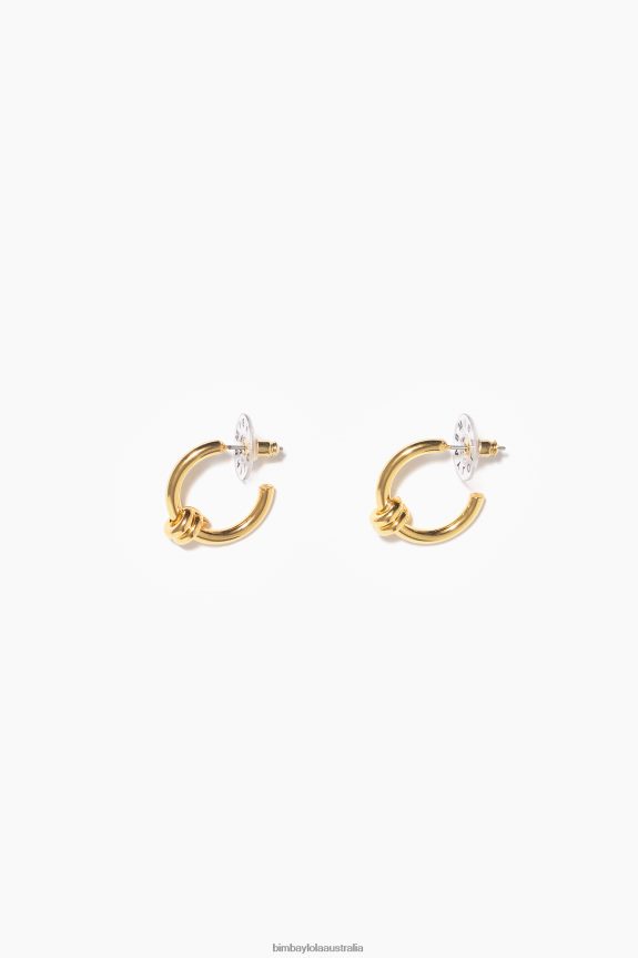 Accessories 4062VZ818 Golden Bimba Y Lola Spiral Mini Hoop Earrings