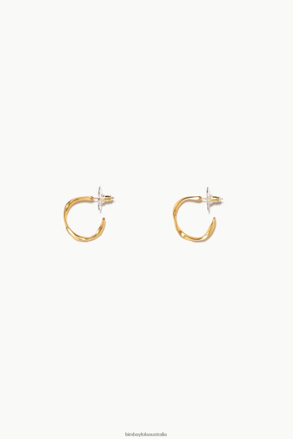 Accessories 4062VZ836 Golden Bimba Y Lola Uneven Hoop Earrings