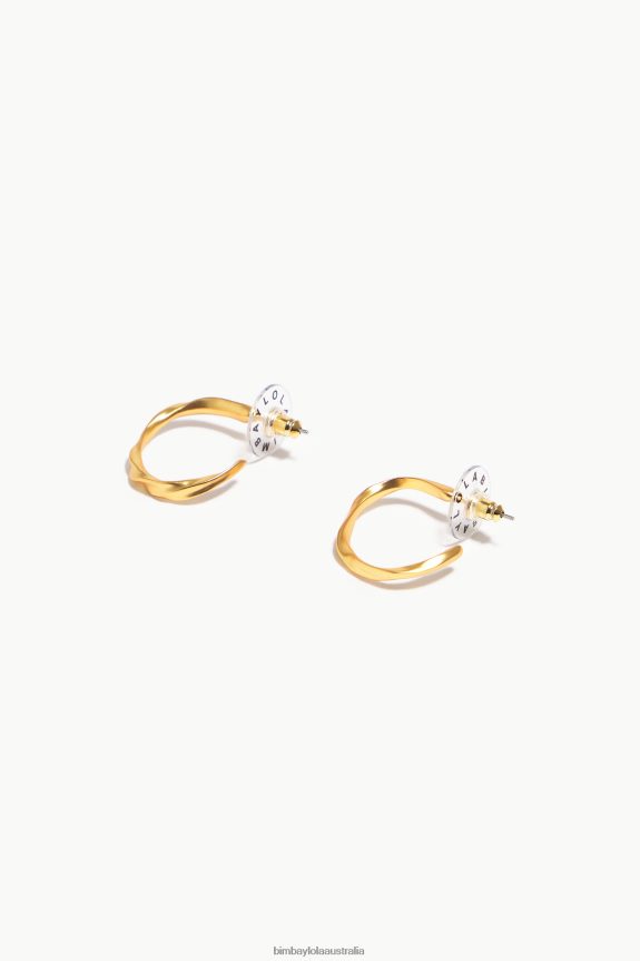 Accessories 4062VZ836 Golden Bimba Y Lola Uneven Hoop Earrings