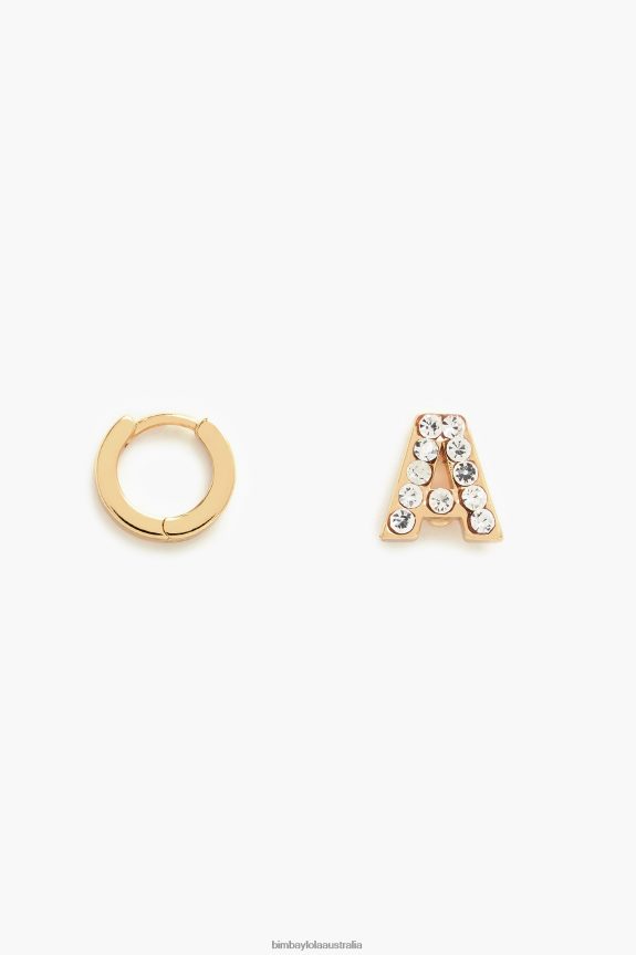 Accessories 4062VZ837 A Bimba Y Lola Letter Mini Hoop Earrings