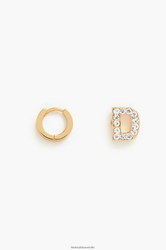 Accessories 4062VZ840 D Bimba Y Lola Letter Mini Hoop Earrings