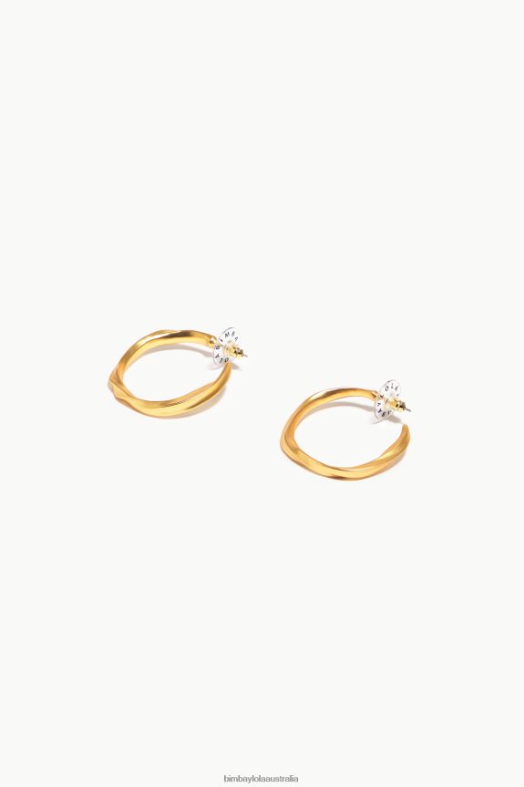 Accessories 4062VZ852 Golden Bimba Y Lola Uneven Hoop Earrings