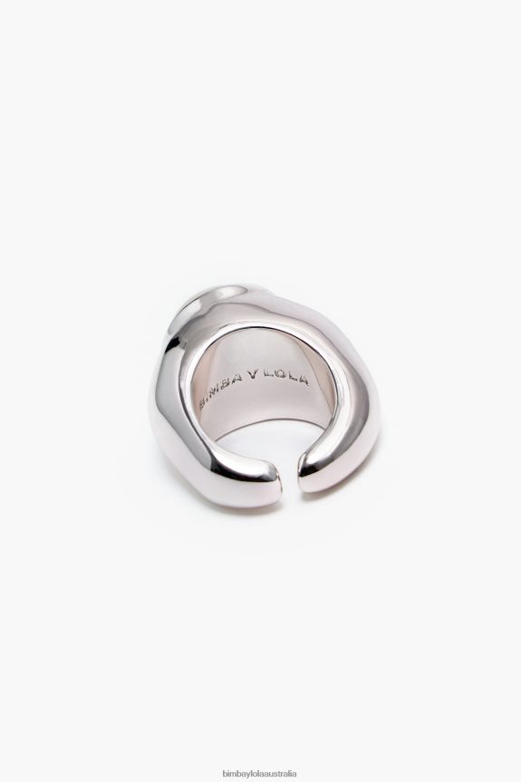 Accessories 4062VZ687 Pearl Silver Bimba Y Lola Wide Ring