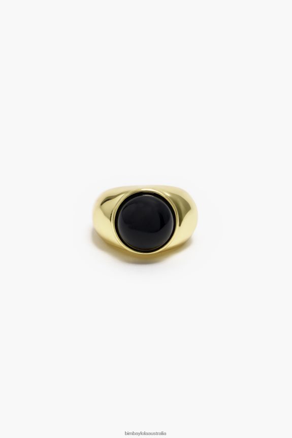 Accessories 4062VZ688 Black Bimba Y Lola Stone Wide Ring