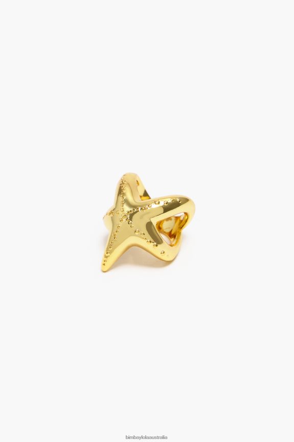 Accessories 4062VZ709 Golden Bimba Y Lola Star Ring