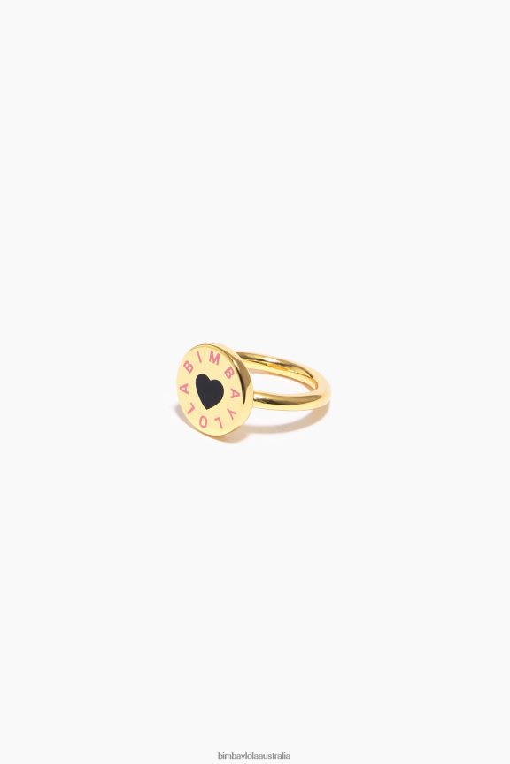 Accessories 4062VZ804 Golden Bimba Y Lola Heart Logo Ring