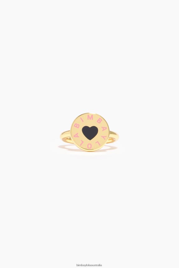 Accessories 4062VZ804 Golden Bimba Y Lola Heart Logo Ring