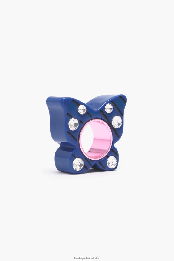 Accessories 4062VZ810 Blue Bimba Y Lola Butterfly Ring