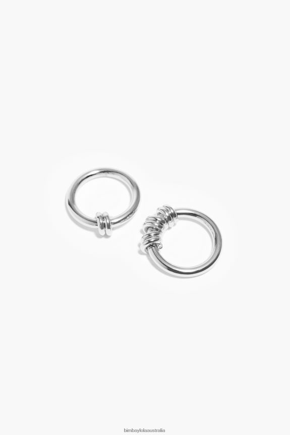 Accessories 4062VZ822 Silver Bimba Y Lola Spiral Ring Set