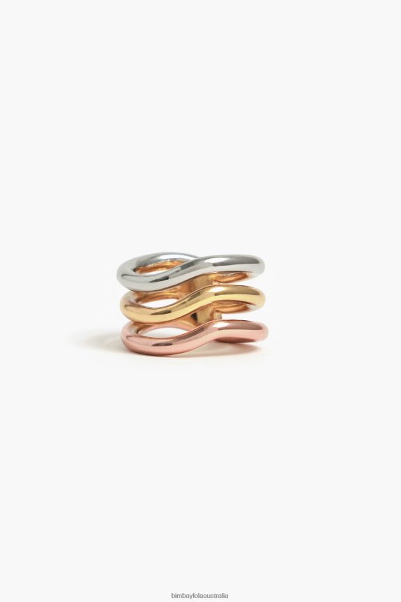 Accessories 4062VZ844 Multigold Bimba Y Lola Three-Tone Ring