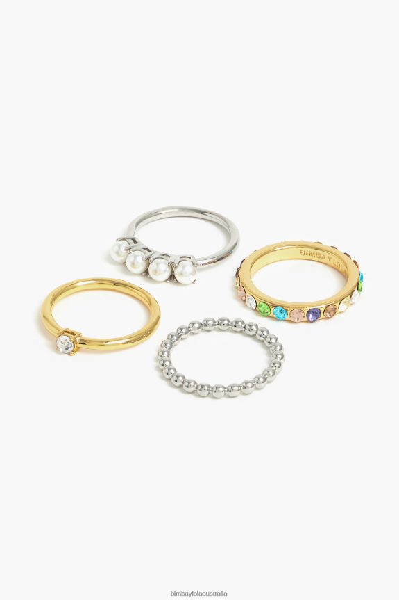 Accessories 4062VZ845 Crystal Bimba Y Lola Ring Set