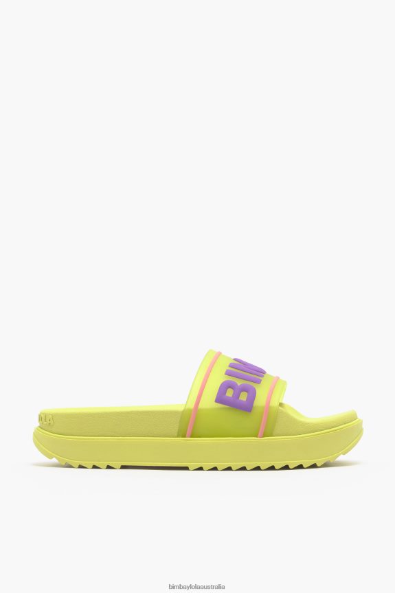 Footwewar 4062VZ589 Yellow Bimba Y Lola Logo Platform Flip-Flop