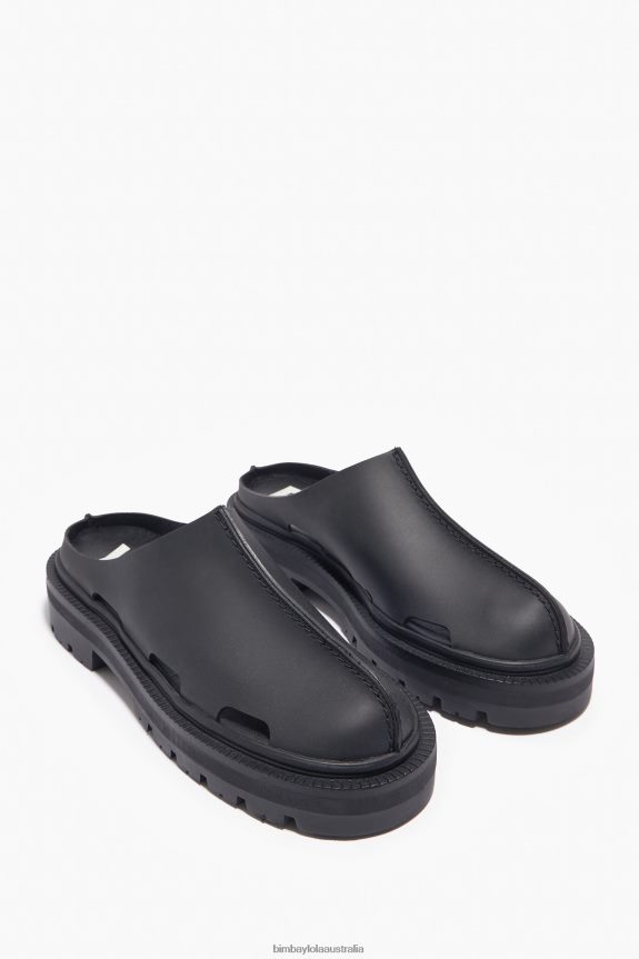 Footwewar 4062VZ598 Black Bimba Y Lola Rubber-Effect Clog