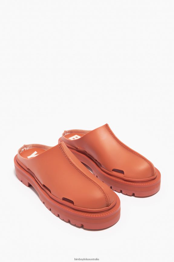 Footwewar 4062VZ599 Orange Bimba Y Lola Rubber-Effect Clog