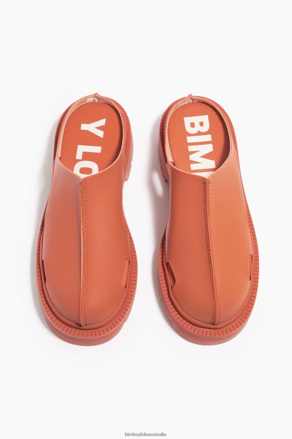 Footwewar 4062VZ599 Orange Bimba Y Lola Rubber-Effect Clog