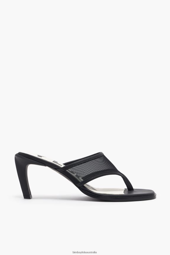 Footwewar 4062VZ586 Black Bimba Y Lola Mesh Heel Sandal